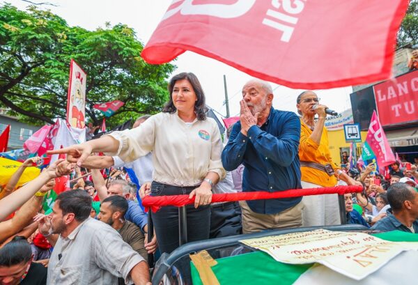 Simone Tebet, Lula e Marina Silva em campanha em Minas Gerais