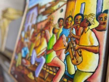 João Candido 木板油彩画「Conj. Musical No. 1」 A vida e a obra do artista plástico João Cândido da Silva