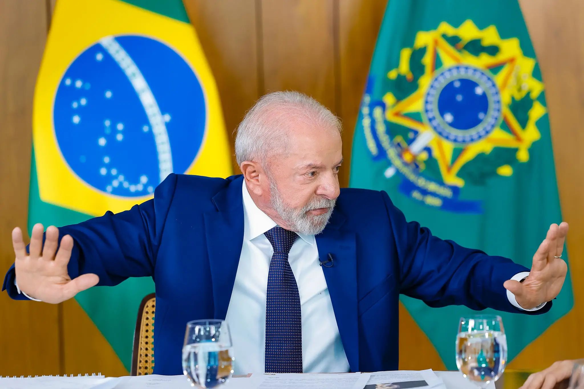 Luiz Inácio Lula da Silva em entrevista ao ICL Notícias no Palácio do Planalto