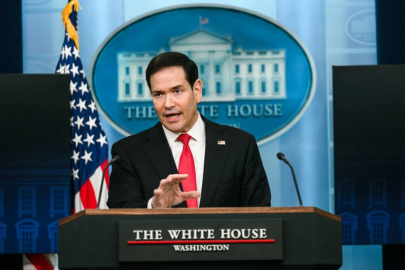 O secretário de Estado dos EUA, Marco Rubio